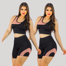Kit 2 Conjuntos Academia Feminina Axia – Top + Shot Cintura Alta e Modeladora