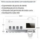 Suporte Escova Axia De Dentes Esterilizador Com Luz UV Antibacteriano Decoracão Banheiro OI-0364
