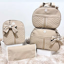 Kit Bolsa Maternidade Axia Com Faixa e Laço 4 Peças Menina/Menino com mochila e trocador