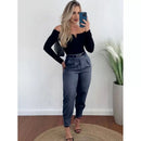 Calça Alfaiataria Axia Feminina Cintura Alta Com Pença Casual e Social do P até G1