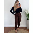 Calça Alfaiataria Axia Feminina Cintura Alta Com Pença Casual e Social do P até G1