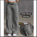 CALÇA AXIA WIDE LEG FEMININA JEANS PANTALONA 100% ALGODÃO CALÇA UNIVERSITARIA