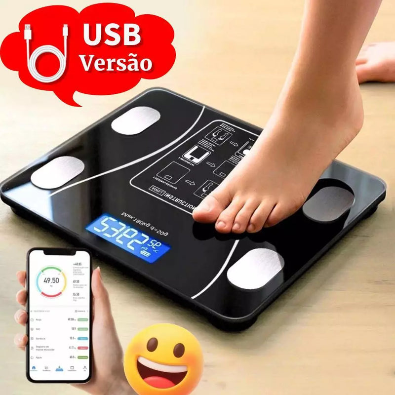 Profissional Balança Bioimpedância Digital axia lmc Aplicativo Bluetooth, USB, Fitness Treino 180kg