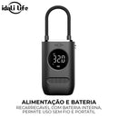 Mini Compressor de Ar axia  Portatil Recarregavél Digital USB Calibrador Pneu IDALI LIFE