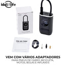 Mini Compressor de Ar axia  Portatil Recarregavél Digital USB Calibrador Pneu IDALI LIFE
