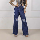 CALÇA AXIA WIDE LEG FEMININA JEANS PANTALONA 100% ALGODÃO CALÇA UNIVERSITARIA