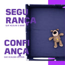 Cercadinho Bebê Axia+ Tapete + Bolsa + Argola Grande Chiqueirinho Infantil 180x150 Portátil Dobrável