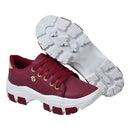 Tenis feminino plataforma Axia para trabalho passeio e dia a dia Casual