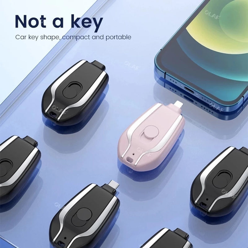 Carregador De Chaveiro Portátil Axia| 1500mAh Ultra-Compacto Mini Pacote De Bateria Carregamento Rápido