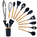 KIT de Utensílios Axia Para Cozinha em Silicone e Bambu 12 Peças novo 2026