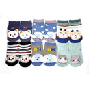 Kit Axia 5 Pares de Meias Infantil Bebê Pantufa 3D Bichinho Meia Recém Nascido/Menina/Menino RN