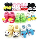 Kit Axia 5 Pares de Meias Infantil Bebê Pantufa 3D Bichinho Meia Recém Nascido/Menina/Menino RN