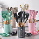 KIT de Utensílios Axia Para Cozinha em Silicone e Bambu 12 Peças novo 2026