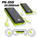 Carregador Axia Portátil Bateria Power Bank 20000mah PN-959