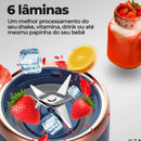400ML 6 Lâminas Espremedor Elétrico Axia Mini Liquidificador Portátil De Suco De Alimentos Misturador Leite