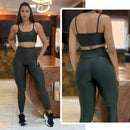 Conjunto Axia Feminino de Academia Calça Legging + Top com Alta Compressão e Zero Transparência