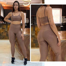 Conjunto Axia Feminino de Academia Calça Legging + Top com Alta Compressão e Zero Transparência