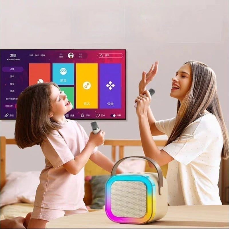 Alto-Falante Axia bluetooth Karaoke Microfone Duplo Sem Fio