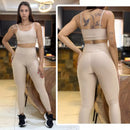 Conjunto Axia Feminino de Academia Calça Legging + Top com Alta Compressão e Zero Transparência