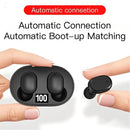 E6S Cor Preta Fones De Ouvido Sem Fio TWS Bluetooth Com Microfone Estéreo Som Cancelamento Ruído LED Display Digital Fon
